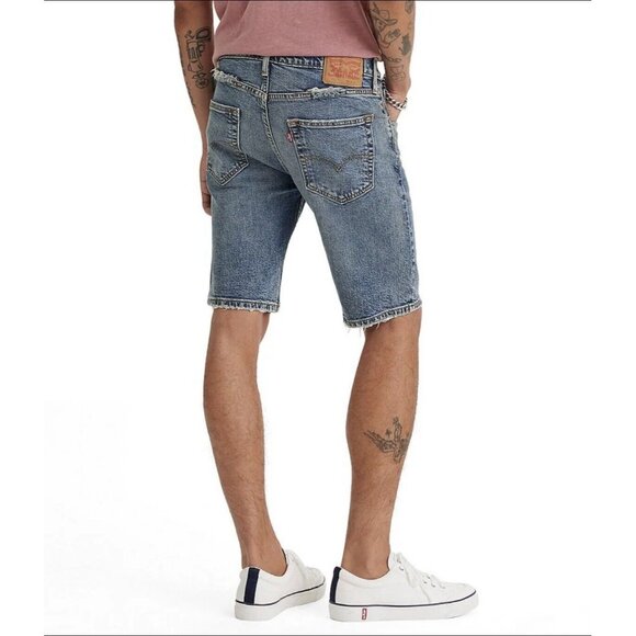 Levis 412 Mens Slim Fit Stretch Shorts Size 33x11 Blue Medium Wash. New. - Picture 13 of 13